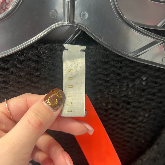 $580 Lui Hon Alcapa Distressed Open Knit Wool Pullover Sweater size 0 - Picture 7 of 8